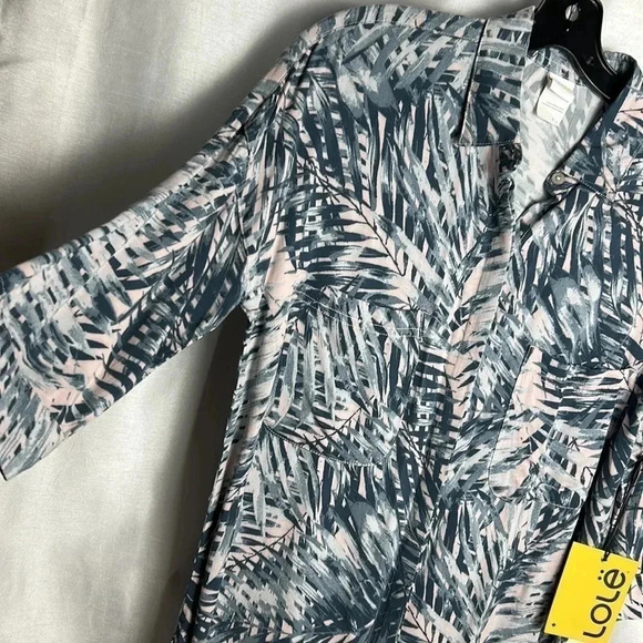 Tunic,beach cover,Jungle palm print ,oversized ,PTP 21”,resort wear, NWT Lole - Picture 4 of 12